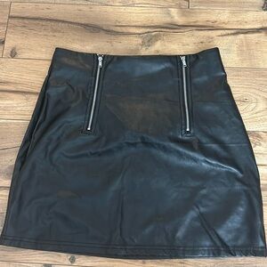 Black Leather Skirt